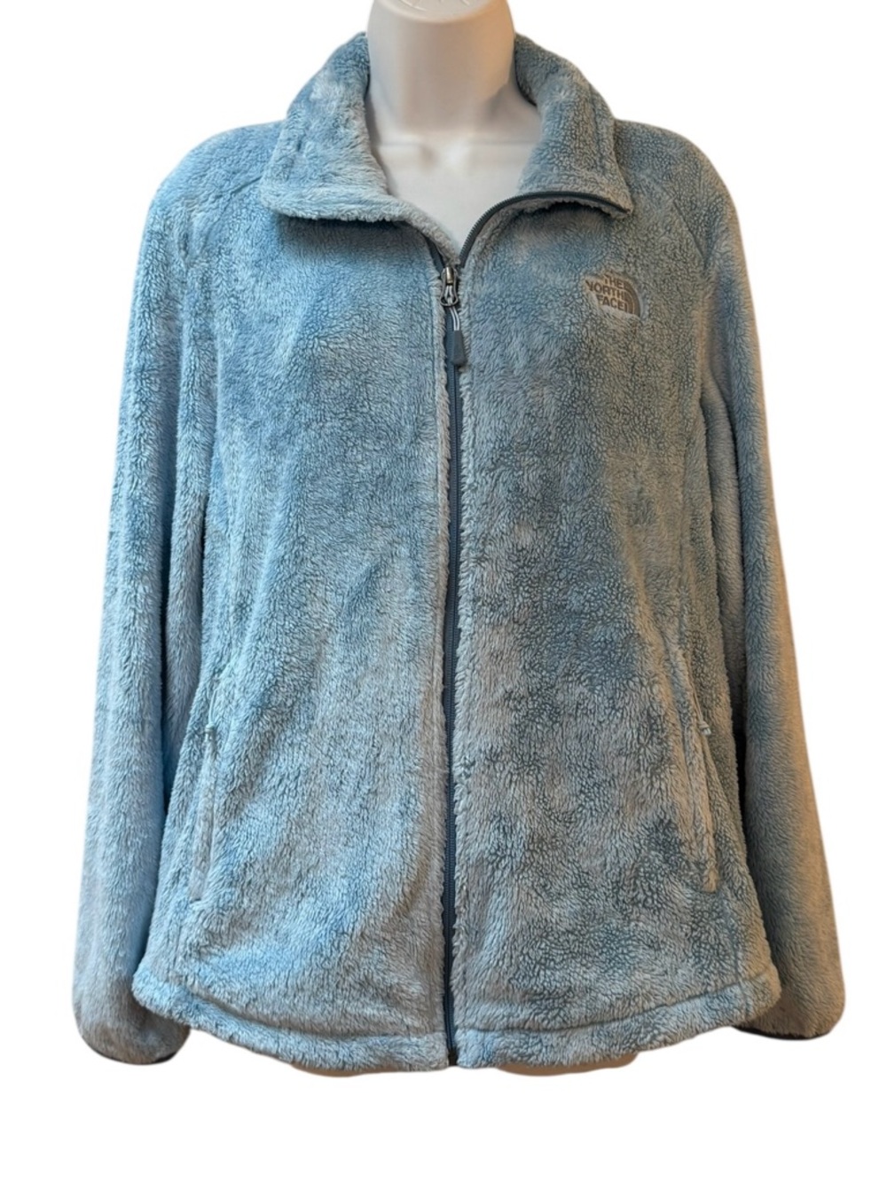 North Face Light Blue Osita Fleece Full Zip Jacket
Size: L